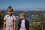 Keith & Arthur Lyon overlooking Searsville, 7/13/1946