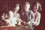 Roger, Joyce, Arthur & Uncle Greg  (overexposed), 2/2/1947