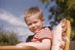 Roger in high chair, 6/6/1948