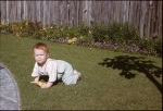 Gregory on back lawn, 6/26/1949