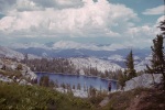 Joyce above May Lake, Yosemite, 8/49