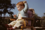 Gregory in high chair, 10/23/1949
