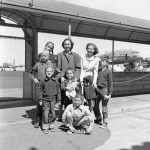 Dahl and Phillips families at S.F. Airport 7/14/1951