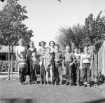 Nancy Phillips & family & charges? In garden 7/5/52