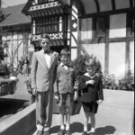 Arthur, Roger and Gregory in last day of school year at Ford School 6/12/1953