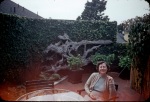 Joyce, Pine Inn patio, Carmel, 3/28/1954