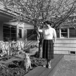 Joyce in our garden 3/3/1955