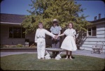 Palo Alto: back yard, childrens' Easter show, 4/9/1955
