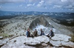 Joyce and boys atop Mt. Hoffman, Yosemite, 8/58