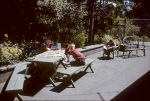 Arthur, Roger & Greg in garden, Pebble Beach, 8/25/1959