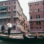 Joyce, Keith & Greg in Gondola, Venice, 6/6/1960