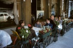 Joyce, boys in a café, Geneva, 6/60