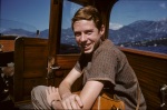 Arthur Lyon on a boat, Lake Como, 6/29/1960
