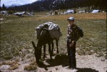Roger with donkey, Sunrise HSC, 8/1/1961