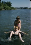 Roger & Greg in Russian River near Geyserville, 8/1961
