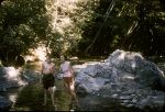 Joyce & Arthur Lyon in river (Big Sur?) (photo by G.B.?), 8/1961