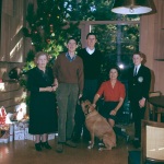 Dahl family at Christmas, Pebble Beach, 12/61