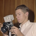 Arthur with camera, 12/25/1962