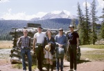 Joyce and boys, Soda Springs, Tuolumne Meadows, Yosemite, 8/63