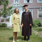 Joyce and Greg at Greg's graduation from Harvard, Kirkland House, 6/69