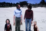 Arthur, Martine & kids, Carmel beach, 4/81
