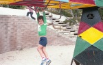 Ian at Dennis the Menage playground, Monterey, 8/83