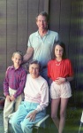 Joyce with Arthur, Agnes & Alex, Carmel, 7/87