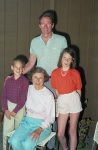 Joyce with Arthur, Agnes & Alex, Carmel, 7/87