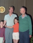 Dad with Arthur, Agnes & Alex, Carmel, 7/87