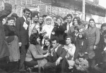 Wedding of Zorka. Front kneeling L to R: Danka, Lily, Victor & Danka. Standing the groom Georgi, Leta, the bride Zorka, baba Pasha, Ivan, Lubovka, Marga, c. 1967