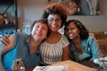With Greg's granddaughtes Cami and Mica, Oakland, July