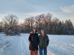 Wintertime walk among the fields near our home, Hluboká, Jan. 2021