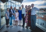 Lelia Zorka and Stefan's family at the  celebration of Merle and Gregory's marriage, Blagoevgrad, July 2021 (photo by Hristo)