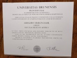 Gregory's degree from Brown University