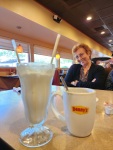 Eating at Denny's in Portland OR, 6/23