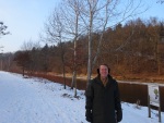 Walking by the Vltava River, Jan. 2017