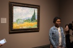 Appreciating van Gogh, National Gallery, London, during the visit of Greg's granddaughter Mica, April 2017