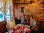 At a Bulgarian restaurant with Merle and her mother, May 2017