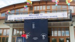 Gregory's graduation and the Townshend International School's 25th Anniversary, June 2017, Lisa Williams at the podium