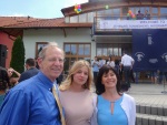 Gregory's classmate Rosie with her parents Earl and Elena at the graduation, June 2017