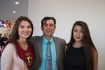 Gregory's classmate Melani, teacher Sepehr Taheri and Sepehr's daughter  Nozenin, June 2017