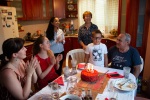 Celebrating Emi's brother Georgi's birthday at their home, July