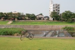 The banks of the Saigawa river near our Airbnb apartment, Kanazawa, 20 July