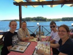 Lunch on floating fish restaurant on the Danube, Vidin, 30 July