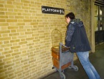 In London to celebrate Mina's 16th birthday, King's Cross Station, 22 March