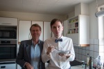 Getting ready for the wedding In our rented house, Grindsted, Denmark, 8 August