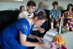 The Bahá’í wedding ceremony in our rented house in Grindsted, Denmark, 8 August