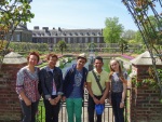 With visiting Malagasy friends, Kensington Palace, London, 8 May