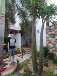 Gregory at the entrance to the villa of our friends in Mérida, 22 July