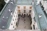 View of the central courtyard from the tower of the Hluboká castle, 22 August